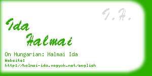 ida halmai business card